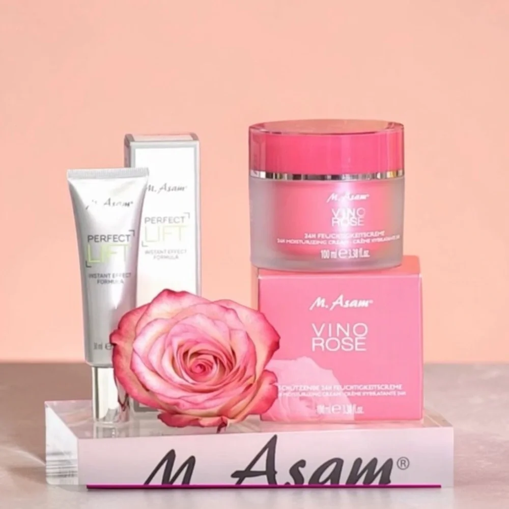 M. Asam Vino Rose 24 Hour Moisture Cream & Perfect Lift  2 Piece SET Sealed